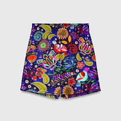Шорты детские Multicolored floral patterns, цвет: 3D-принт