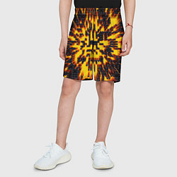 Шорты детские Неоновый взрыв - яркое свечение, цвет: 3D-принт — фото 2