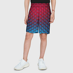 Шорты детские Битва градиентов брони, цвет: 3D-принт — фото 2