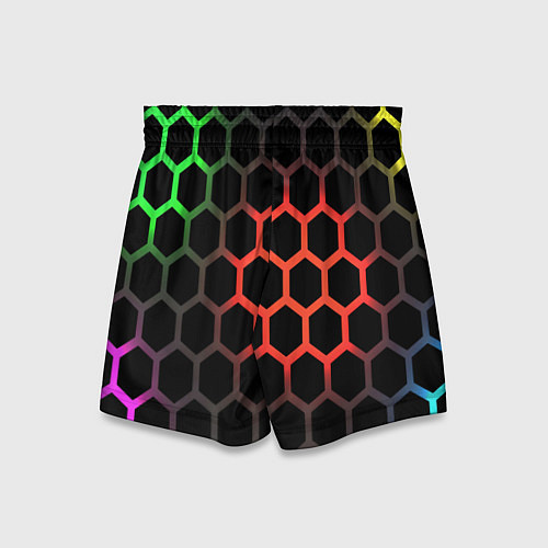Детские шорты Gradient hexagon genshin / 3D-принт – фото 2