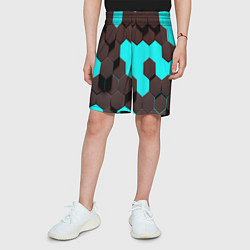Шорты детские CYBER STEEL, цвет: 3D-принт — фото 2