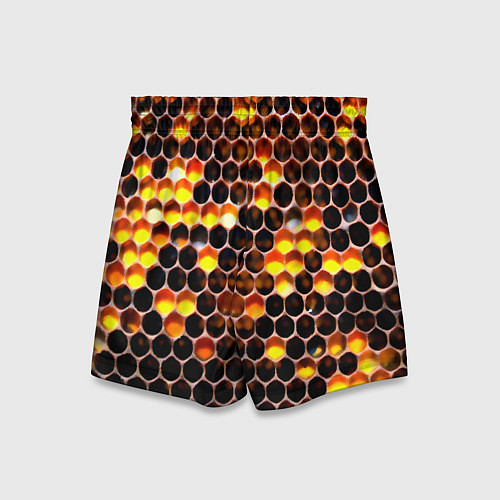 Детские шорты Медовые пчелиные соты / 3D-принт – фото 2