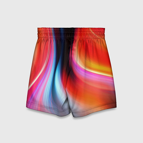 Детские шорты Радужные волны / 3D-принт – фото 2