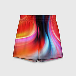 Шорты детские Радужные волны, цвет: 3D-принт