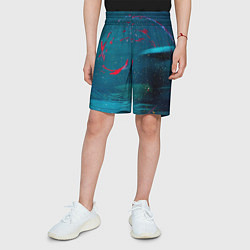 Шорты детские Абстрактные туман и розовые краски, цвет: 3D-принт — фото 2