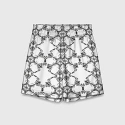 Шорты детские Линии, круговой орнамент, цвет: 3D-принт