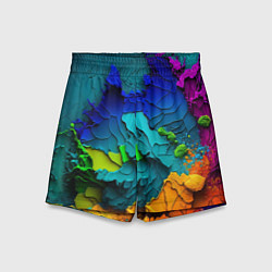 Шорты детские Взрыв красок, цвет: 3D-принт