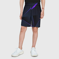 Шорты детские Geometry stripes neon stiil, цвет: 3D-принт — фото 2