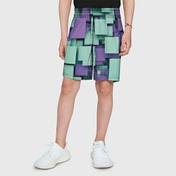 Шорты детские Trendy geometric pattern, цвет: 3D-принт — фото 2