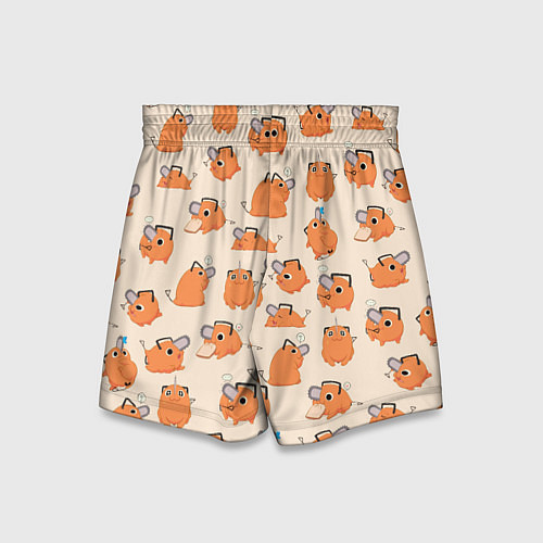 Детские шорты Человек-бензопила - Почита и хлебушек / 3D-принт – фото 2