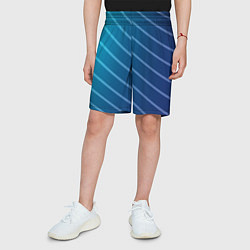Шорты детские Волны и полосы, цвет: 3D-принт — фото 2