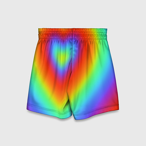 Детские шорты Сердце - радужный градиент / 3D-принт – фото 2