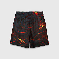 Детские шорты Огненные разломленные плиты