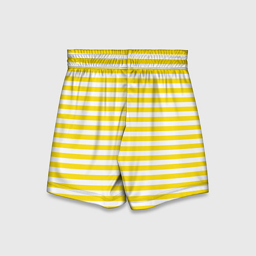 Детские шорты Светло-желтые полосы / 3D-принт – фото 2