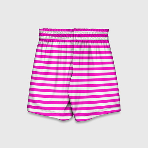 Детские шорты Ярко-розовые полосы / 3D-принт – фото 2