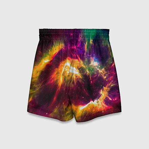 Детские шорты Небула в космосе разноцветная - нейронная сеть / 3D-принт – фото 2