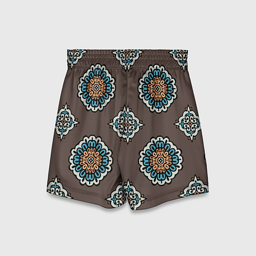 Детские шорты Тёмный паттерн исторический / 3D-принт – фото 2