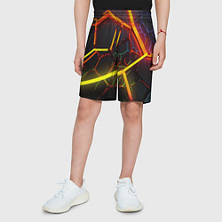 Шорты детские Неоновые трубки, цвет: 3D-принт — фото 2