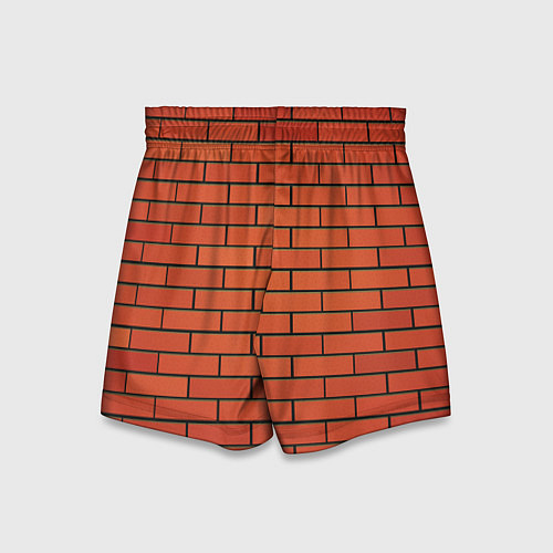 Детские шорты Кирпичная стена / 3D-принт – фото 2