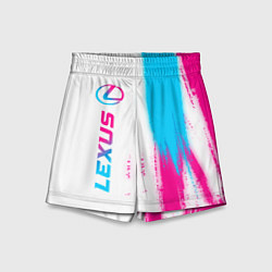 Шорты детские Lexus neon gradient style: по-вертикали, цвет: 3D-принт