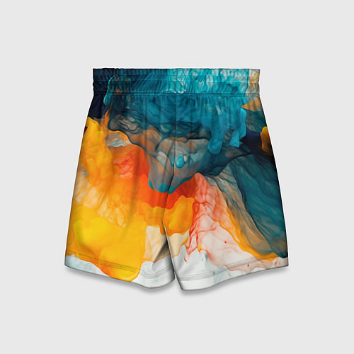 Детские шорты Синяя и оранжевая жидкости / 3D-принт – фото 2