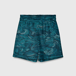 Детские шорты Темные абстрактные волны