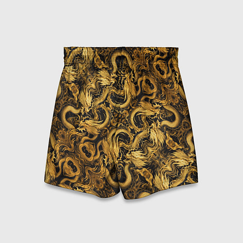 Детские шорты Золотые китайские драконы / 3D-принт – фото 2
