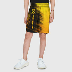 Шорты детские CreepyPasta - gold gradient: по-вертикали, цвет: 3D-принт — фото 2