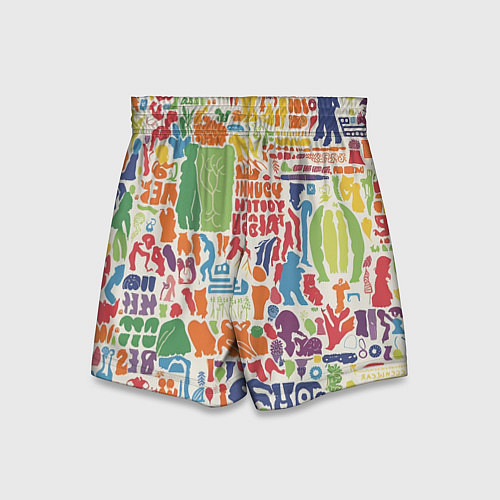 Детские шорты Красочные каракули / 3D-принт – фото 2