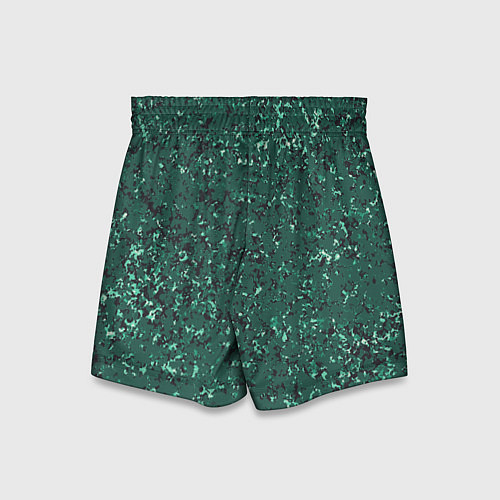 Детские шорты Текстура зелёный камень / 3D-принт – фото 2