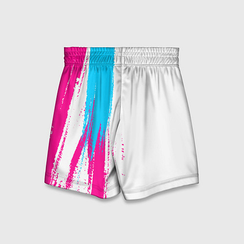 Детские шорты Chevrolet neon gradient style: по-вертикали / 3D-принт – фото 2