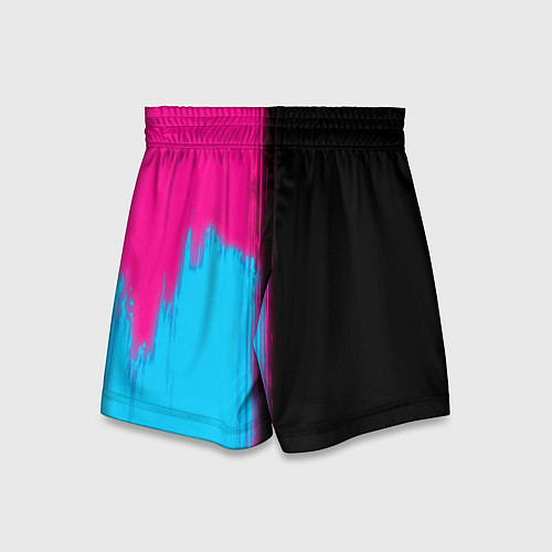 Детские шорты Dark Souls - neon gradient: по-вертикали / 3D-принт – фото 2