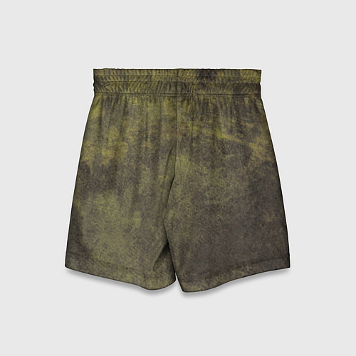 Детские шорты Текстура - Dirty green / 3D-принт – фото 2