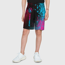 Шорты детские Changan - neon gradient: по-вертикали, цвет: 3D-принт — фото 2