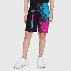 Шорты детские Warframe - neon gradient: по-вертикали, цвет: 3D-принт — фото 2