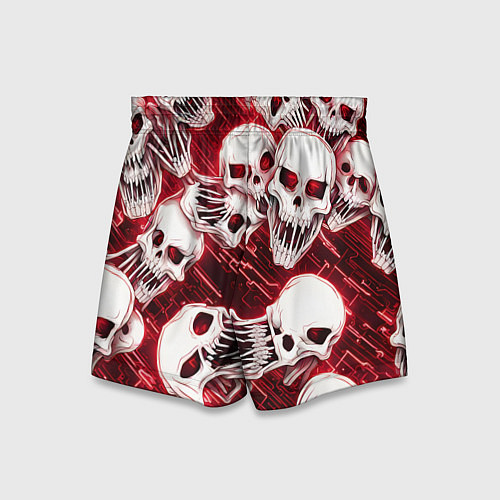 Детские шорты Черепа киберпанк / 3D-принт – фото 2
