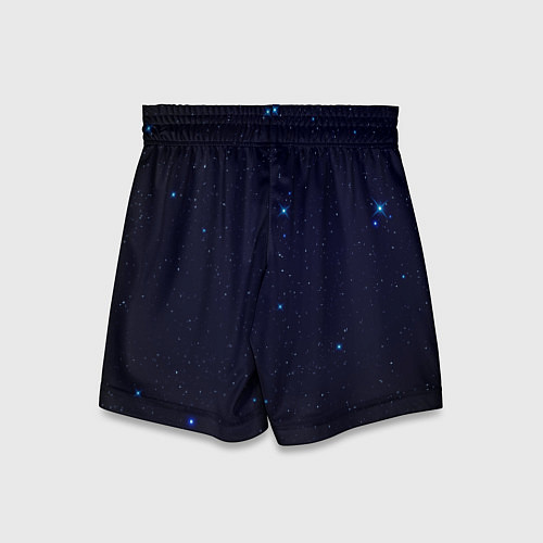 Детские шорты Тёмный космос и синие звёзды / 3D-принт – фото 2