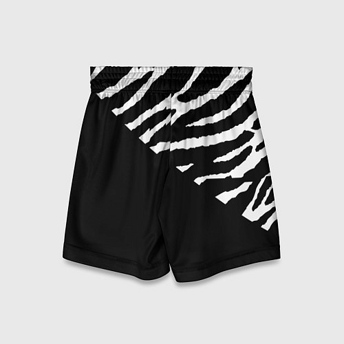 Детские шорты Полосы зебры с черным / 3D-принт – фото 2