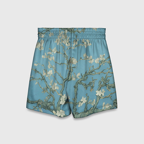 Детские шорты Цветущие ветки миндаля - картина ван Гога / 3D-принт – фото 2