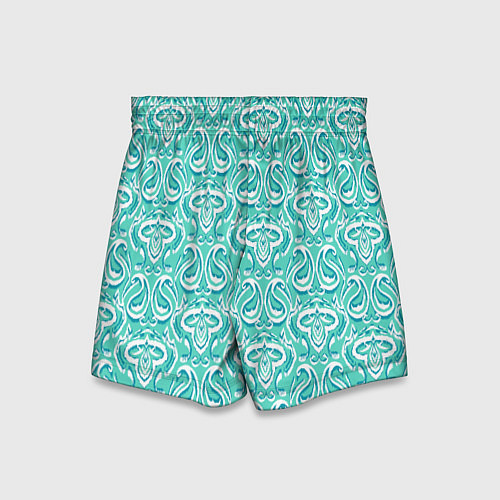 Детские шорты Бирюзовый этнический орнамент / 3D-принт – фото 2