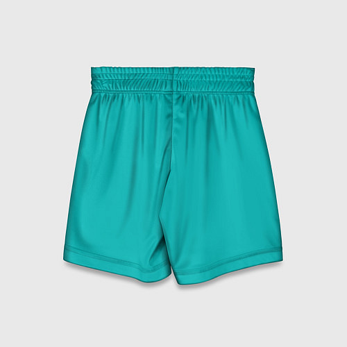 Детские шорты Цвет морской волны однотонный / 3D-принт – фото 2