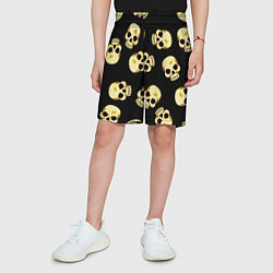 Шорты детские Черепки для хэллоуина, цвет: 3D-принт — фото 2