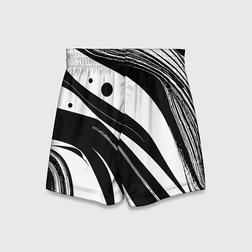 Детские шорты Abstract black and white composition / 3D-принт – фото 2