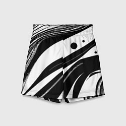 Детские шорты Abstract black and white composition
