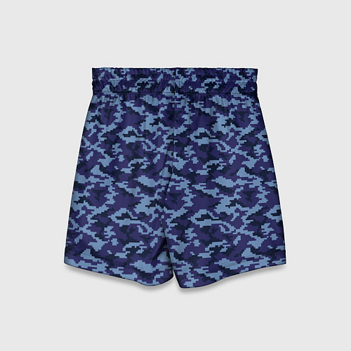 Детские шорты Камуфляж синий - Виктор / 3D-принт – фото 2