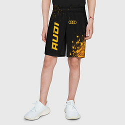 Шорты детские Audi - gold gradient вертикально, цвет: 3D-принт — фото 2
