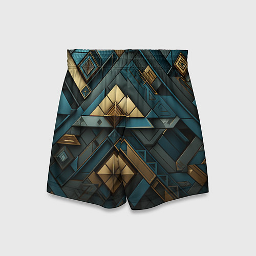 Детские шорты Геометрический узор в египетском стиле / 3D-принт – фото 2