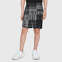 Шорты детские Абстракция стёртая краска тёмно-серый, цвет: 3D-принт — фото 2