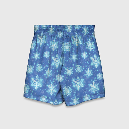 Детские шорты Pattern with bright snowflakes / 3D-принт – фото 2