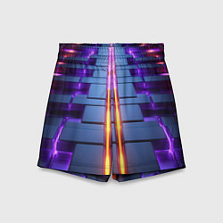 Детские шорты Неоновый луч на плитах